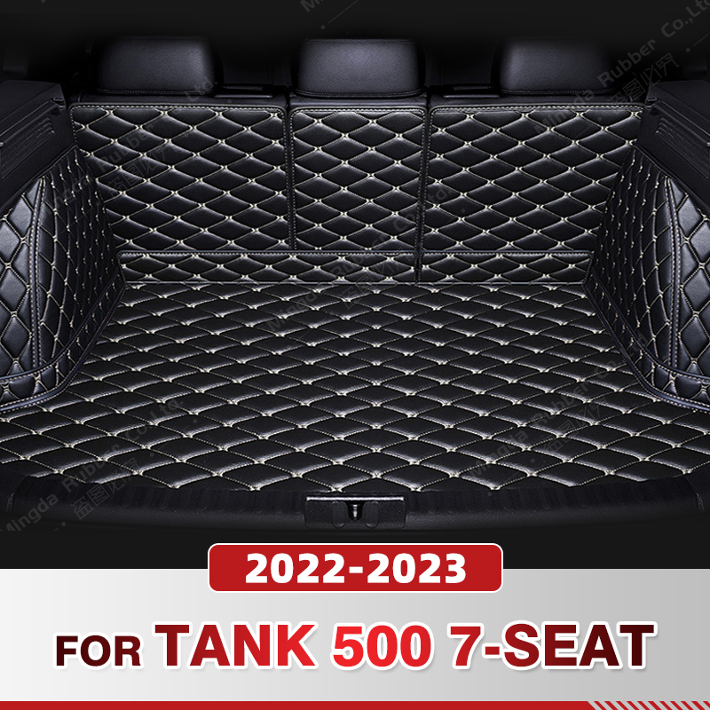 Auto Full Coverage Trunk Mat For Tank 500 7-Seat 2022 2023 Leather Car Boot Cover Pad Cargo Liner Interior Protector Accessories e90ac
