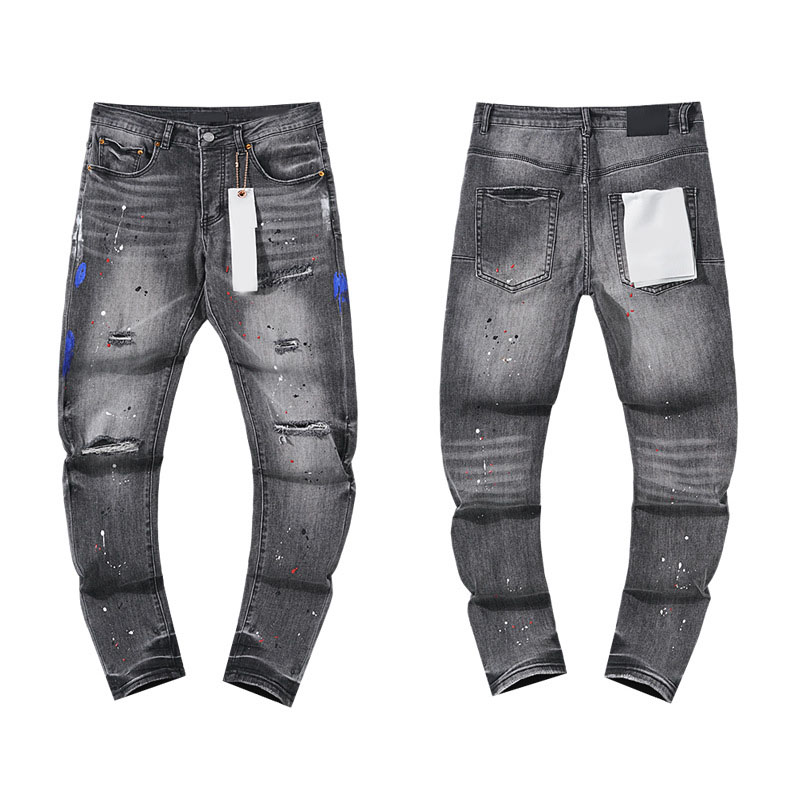 Men's Jeans Black American Retro Instagram Influencer Design Casual Y2k Tight Height Street Jeans