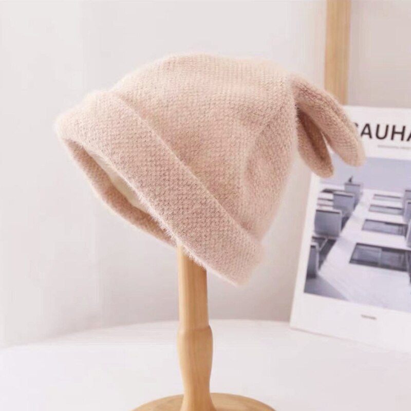 Unisex Rabbit Ears Cute Beanies Autumn Winter Warm Hip Hop Cap Beanie Hat Caps for Women Men