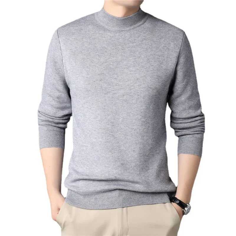 2024 New Mens Cashmere Sweater Half Turtle Neck Mens Sweater Knitting and Pulling Machine W2411111