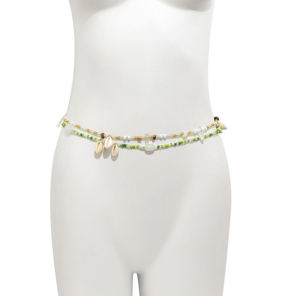 Adjustable Shell Bohemia For Girls Double Layer Women Waist Chain Belly Chain Belt Body Jewelry Korean Waistbands bc4dc