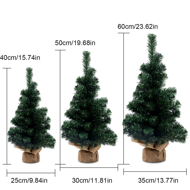 40/50/60CM Artificial Tabletop Christmas Tree Window Ornament Green Cedar Needle Tree Noel Xmas New Year Home Navidad Decoration 64bee