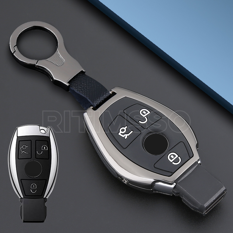2/3 Buttons Car Remote Key Case Cover Shell Fob for Mercedes Benz A B G R Class GLA GLK W176 W204 W251 W463 CAR Accessories 3c9ab