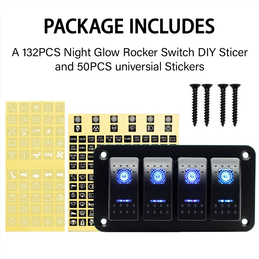 Control LED Light Boat Rocker for Marine RV Caravan Car Switch Panel Auto Replacement Parts