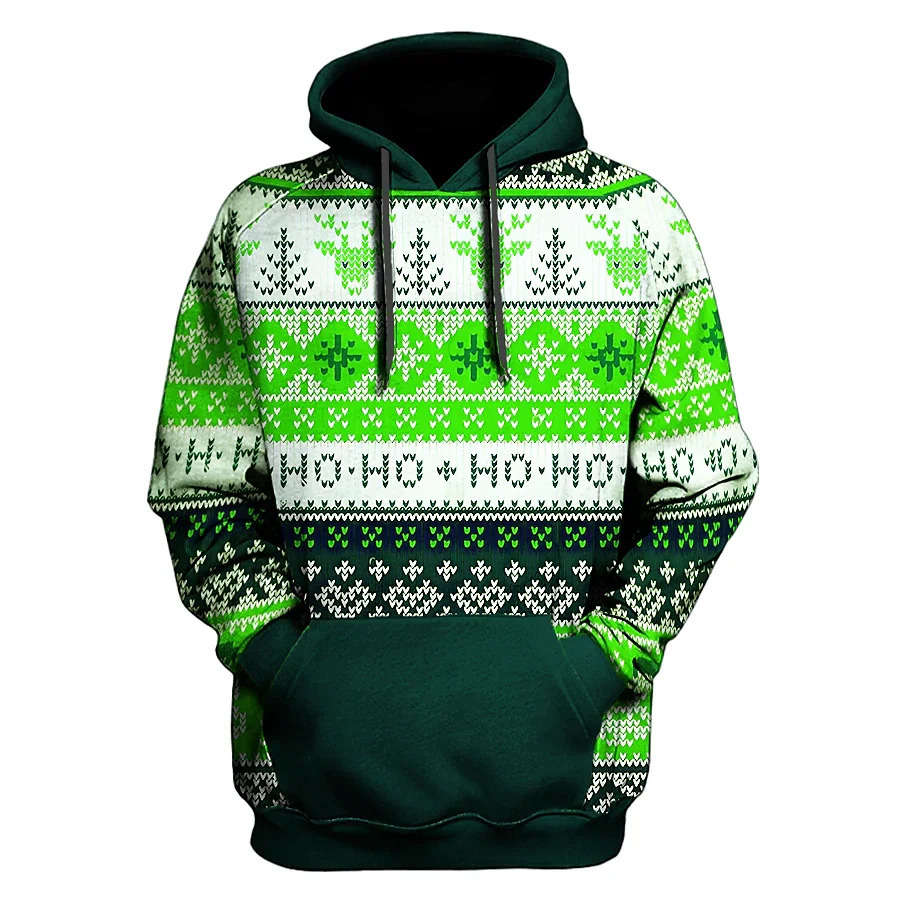 Christmas Mens Hoodie Print Sweatshirts For Men Harajuku Hooded Shirt Pullover Casual Clothes Streetwear Top Clothing 241111