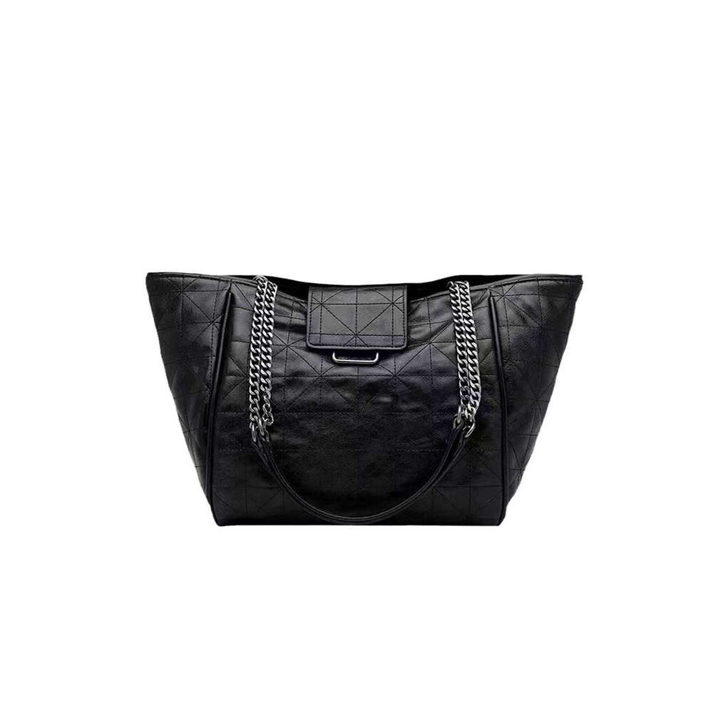 Women's New black soft Tote hand bill shoulder bucket all-matching large capacity shopping bag