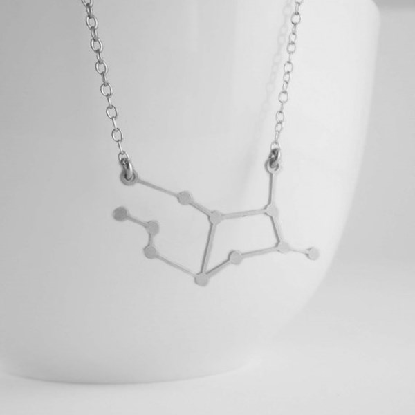 30PCS Virgo Constellation Necklace Zodiac Stars Necklace Outer Space Alaxy Planet Necklace Solar System Necklaces