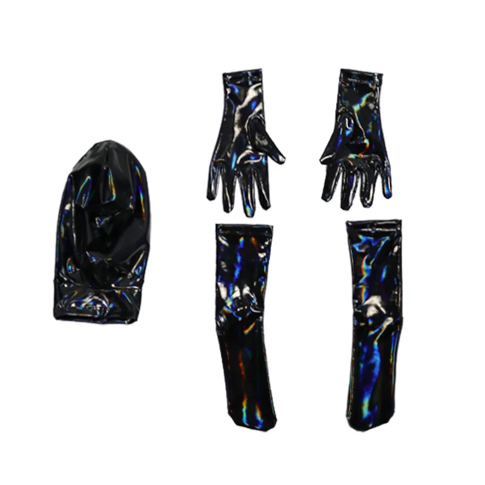 Sexy Men Colorful Faux Latex PU Bodysuit Cosplay Wetlook Maid Tights Zentai Full Body Cover Bodysuit Night Club Outfits Leotard
