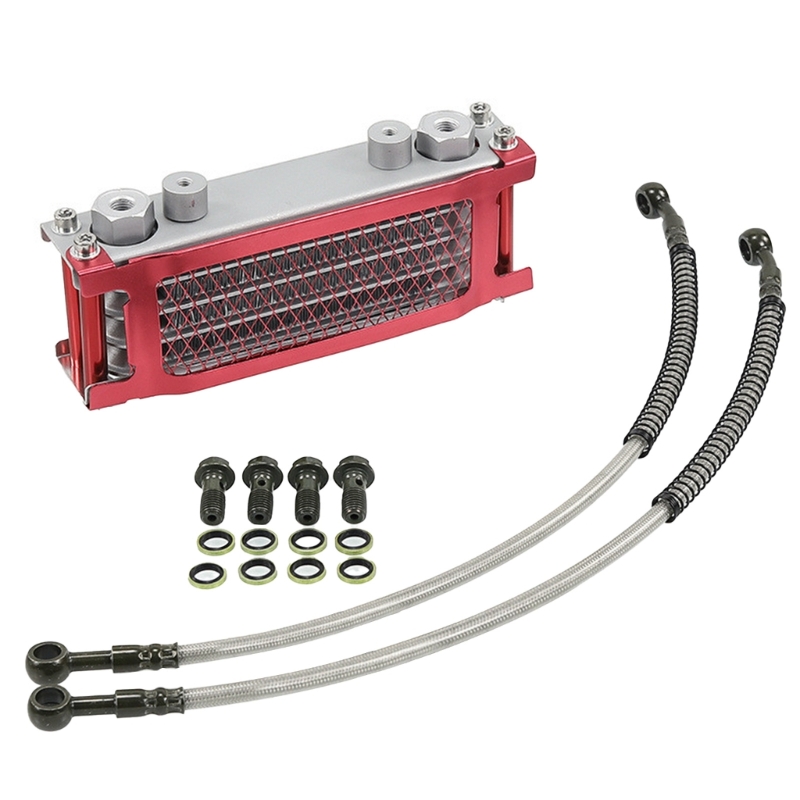Oil Cooler Motorcycle Aluminium Oil Cooling Radiator System for Monkey Bike 50-140cc Dirt Bike ATV Motocross Accessories