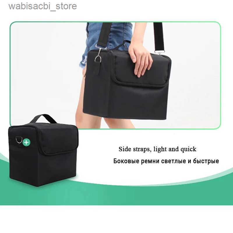 Cosmetic Bags Multilayer Clapboard Cosmetic Bag Case Beauty Salon Tattoos Nail Art Tool Bin Women Makeup Organizer Large Capacity Bag L49