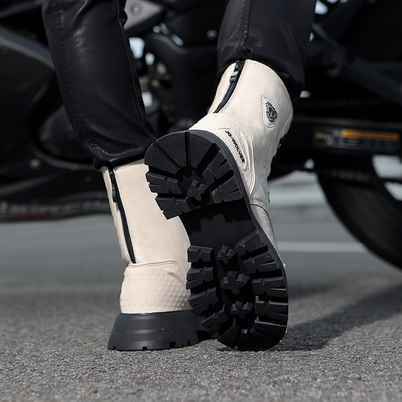 Women's Motorcycle Boots Microfiber TPU Moto Shoes Four Seasons Breathable Waterproof Riding Boots Cross Country Race Shoes