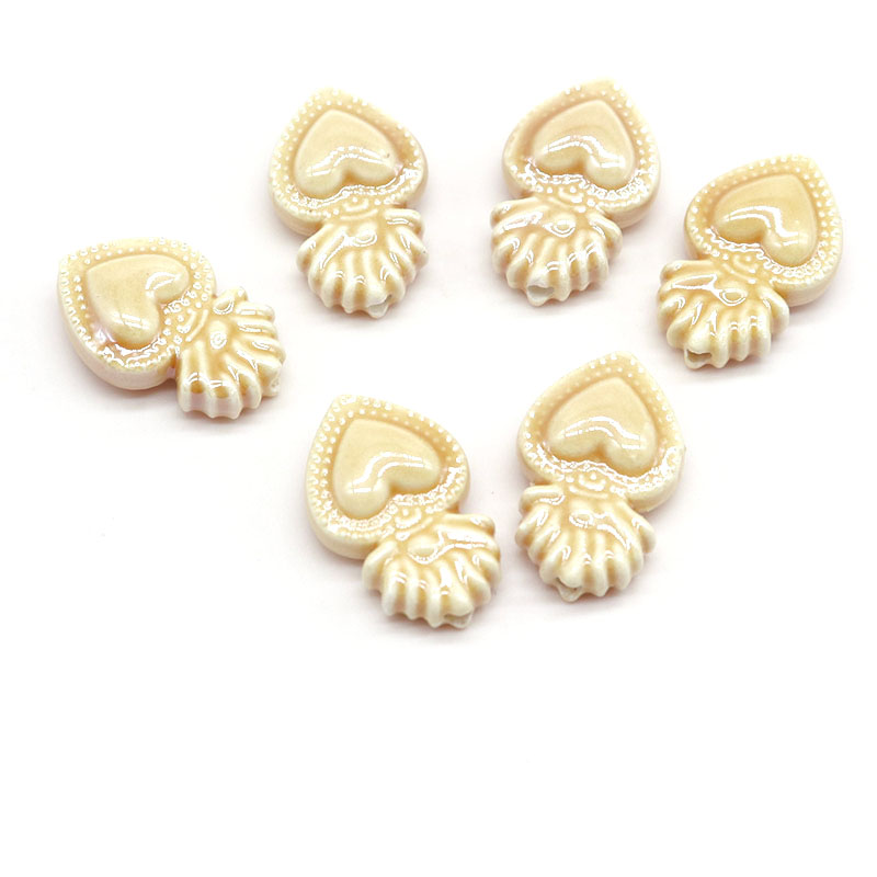 Love Torch Shape Ceramic Beads For Jewelry Making Necklace Bracelet Multicolored Porcelain DIY Beads Wholesale