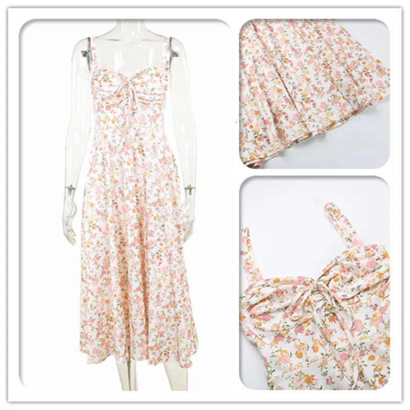 Avrilyaan Off Shoulder Flower Print Sexy Dress Women Bandage Elegant Evening Long Dresses Backless Bodycon Summer Vestidos 240402