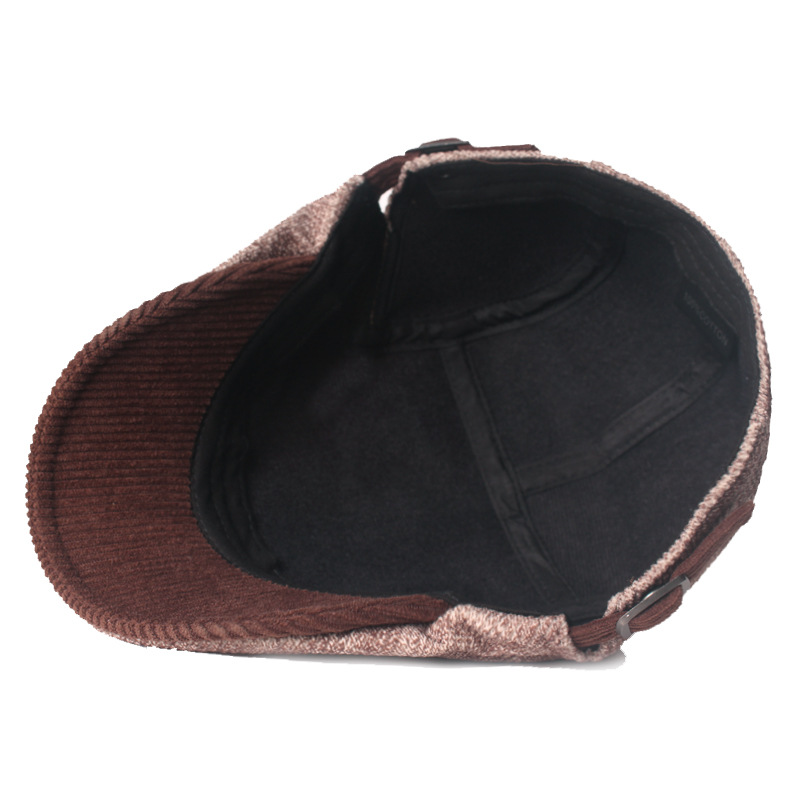 Winter Peaked Cap Unisex Thickened Berets Autumn British Style Newsboy Cap Retro England Hat Artistic Painter Caps for Women Men de491