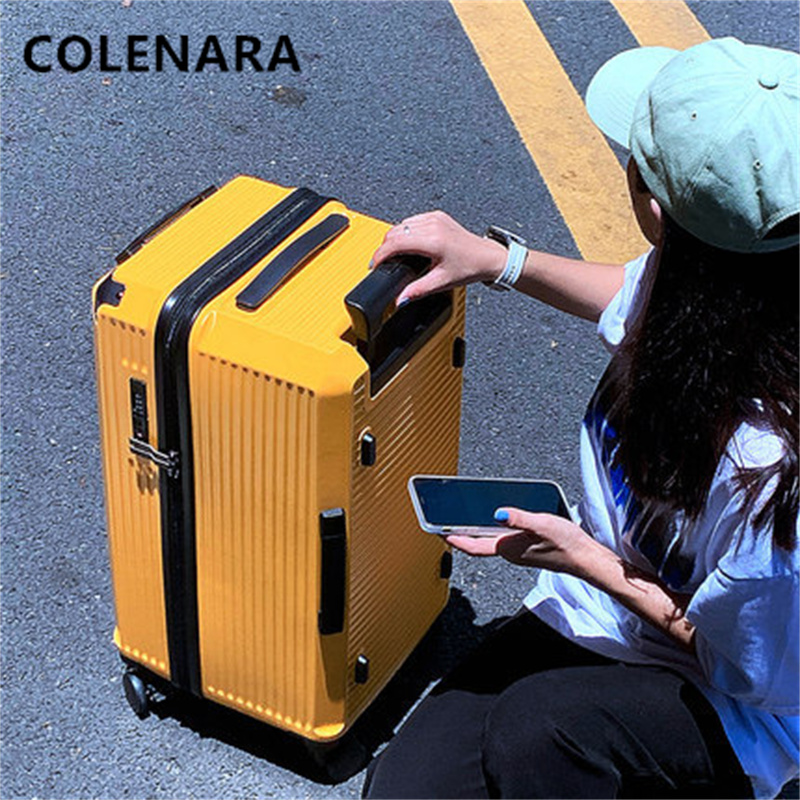 COLENARA20"22"24"26"28"30"32"34"36"40 Inch New Lage Oversized Capacity Trolley Case Men Boarding Box Roll