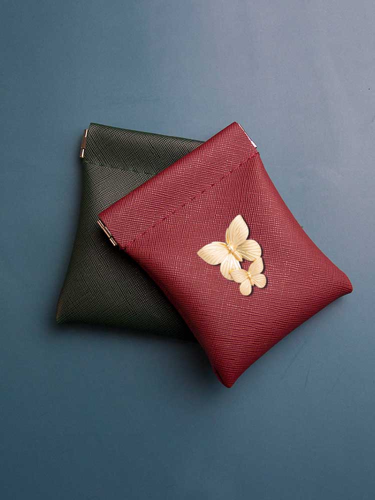 Key Wallets Simple PU - Ultra-Thin Coin Pouch Realist Gold Crystal Decor Dangle d4ea8
