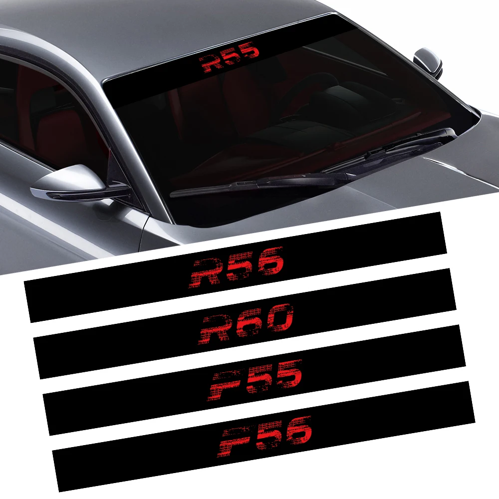 For Mini R50 R52 R53 R55 R56 R57 R58 R59 R60 R61 F54 F55 F56 F57 F60 Car Front Patterned Windshield Stickers Decals Accessories