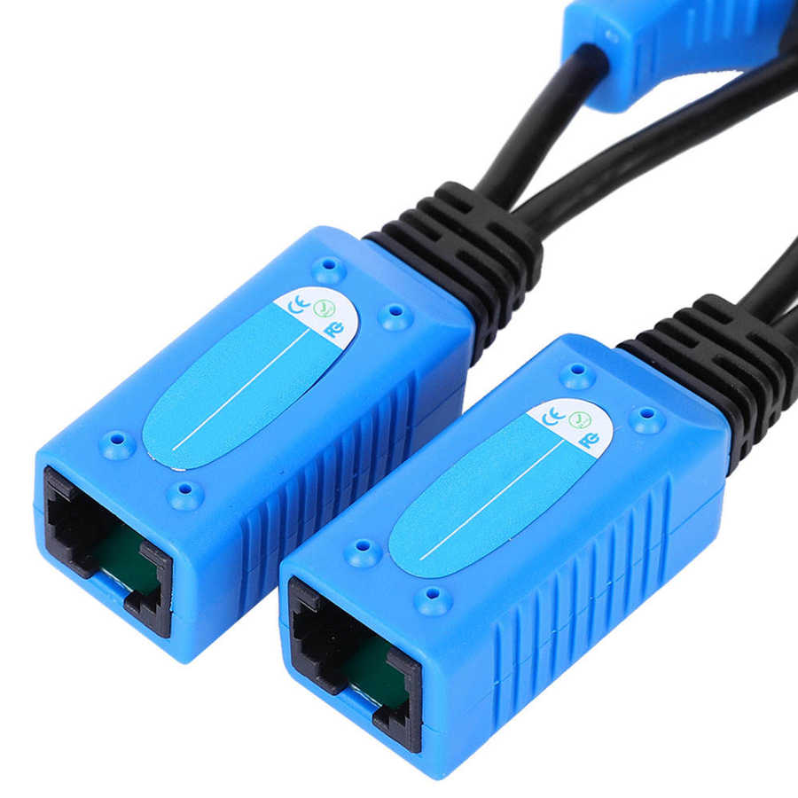 CCTV POE Combiner Splitter Two Cameras Use One Network uPOE Cable Injector Adapter Cable For IP Camera