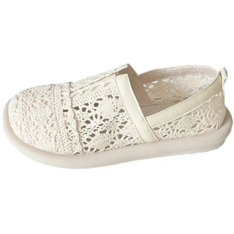 Womens shoes summer hollow breathable mesh shoes literary retro flat shoes womens shoes sandals 241111