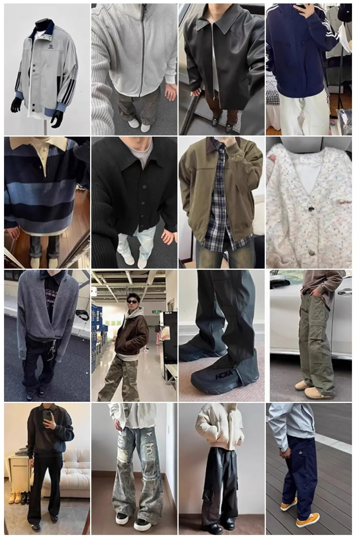 HOUZHOU Y2K Leopard Print Jacket Mens Loose Top Retro Zipper Open Coat Mens Motorcycle Coat Leather Collar Patch 241112