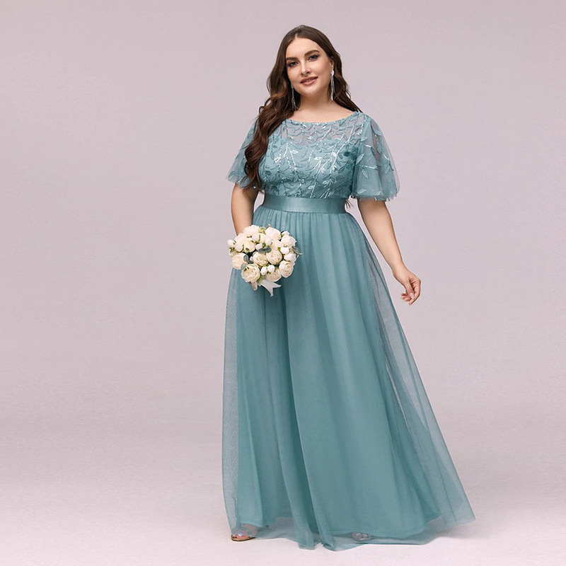 ICCLEK Vestido Feminino Festa Luxo Women's Elegant Dresses Loose Women's Red Evening Dresses Vestido Natal Plus size 8XL 9XL