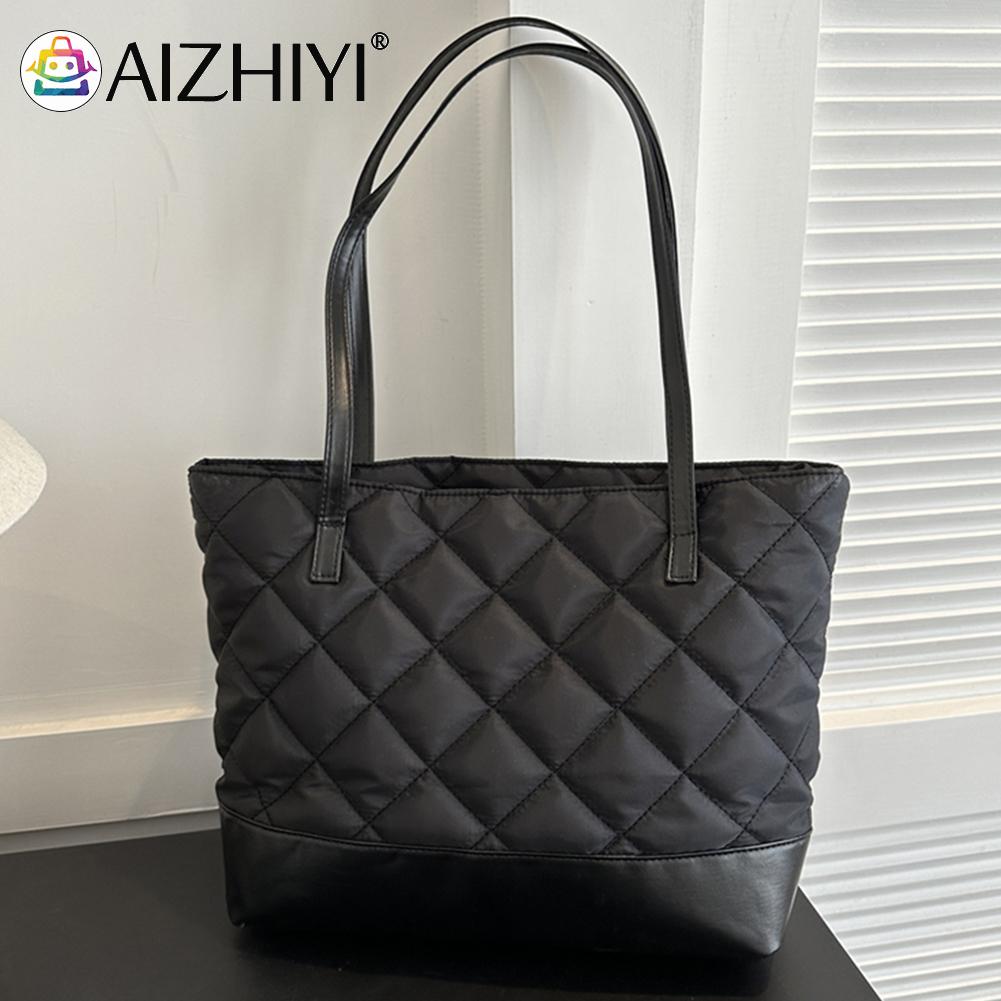 Women Dia Quilted Tote Bag Versatile Top Handle Lightweight Large Capacity Stylish Work 5