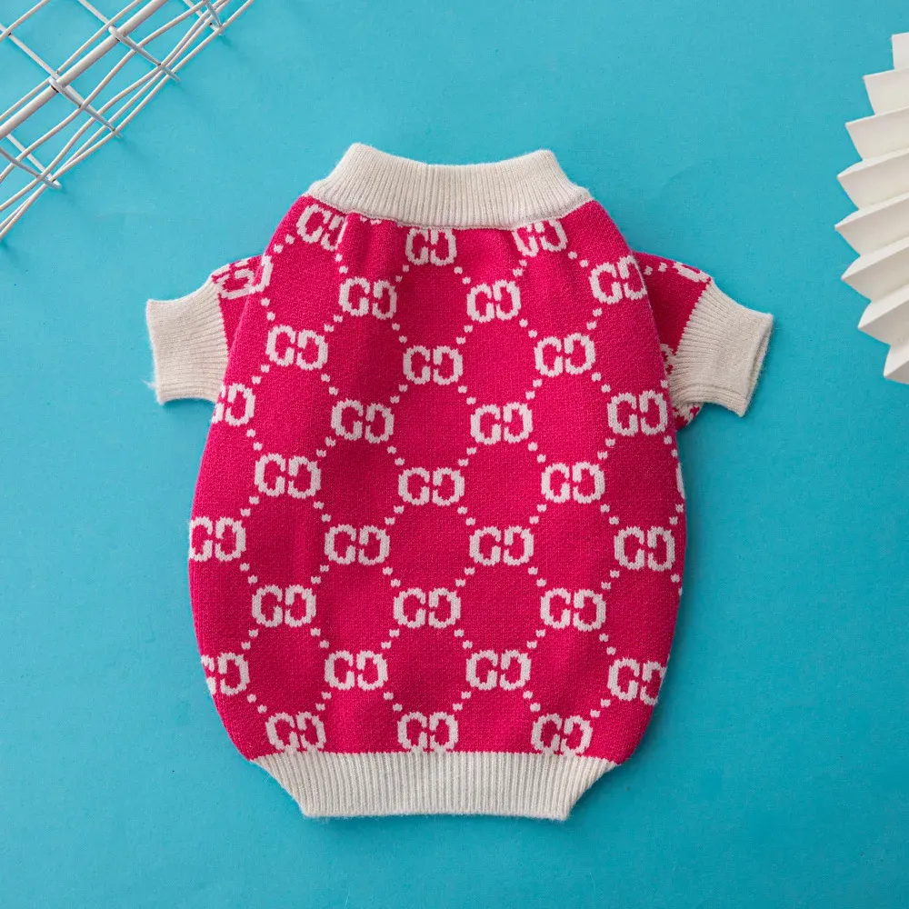 Winter high-end designer pet dog clothes puppy sweater coat coat kitten pug French bulldog Chihuahua Schnauzer Pomeranian pet products wholesale fe4