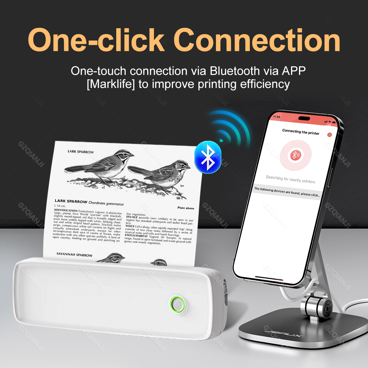 Portable new A4 Tattoo Transfer Stencil Printer Bluetooth USB Mobile Thermal 2025 PDF JPG Document HD Printing hine Fine Arts White