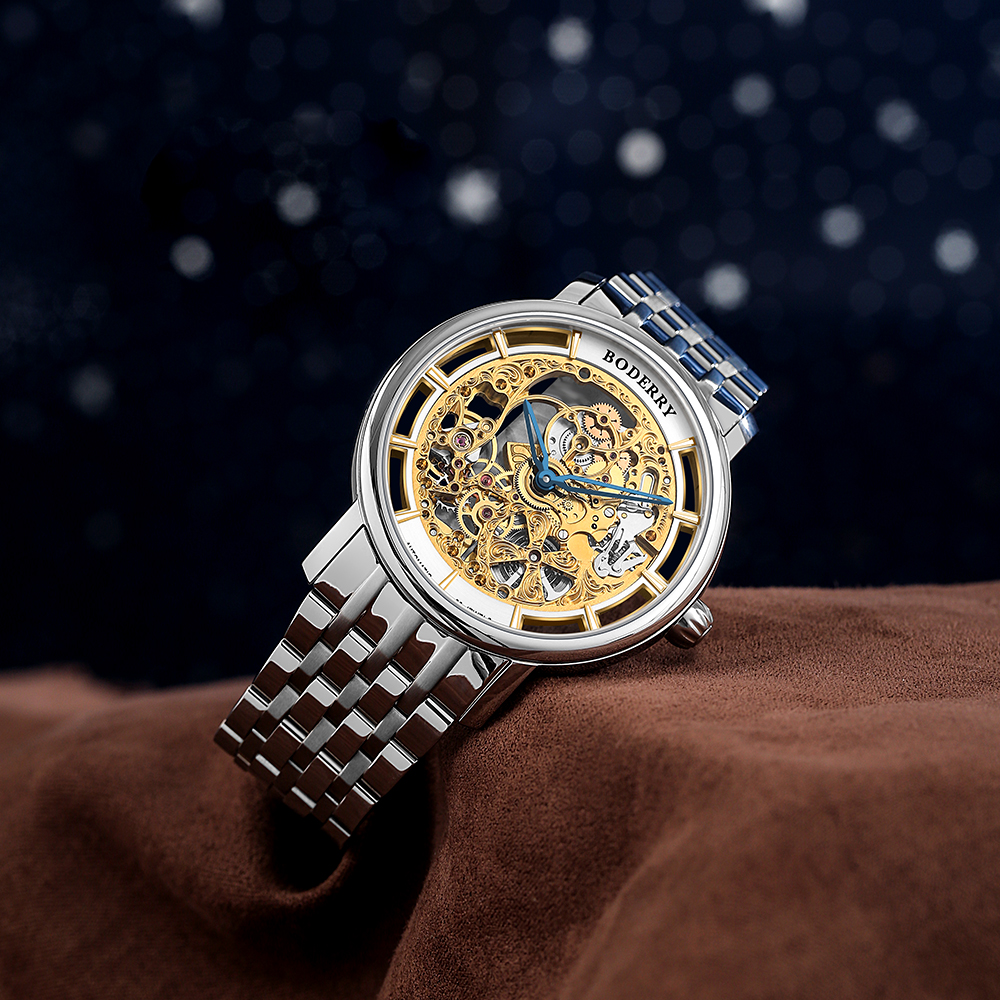 Boderry Watches Automatic Mechanical ELITE II Waterproof Sapphire Crystal Glass Wristwatches HANGZHOU CAL.5521 Movement For Men 62556