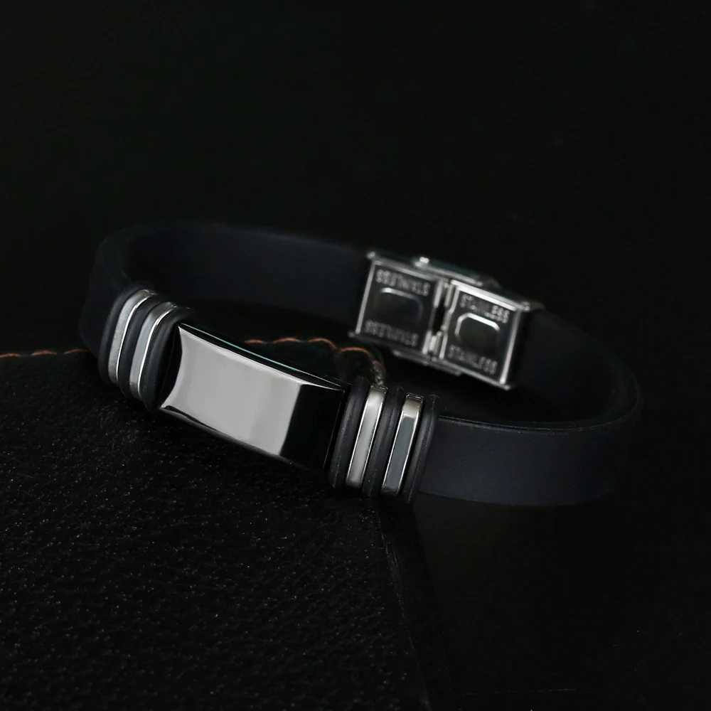 2024 Trend Personalized Jewelry Stainless Steel Smooth Gloss Sile Bracelet Mens Retro Titanium Steel Cuff Bracelet Pulseir W241111