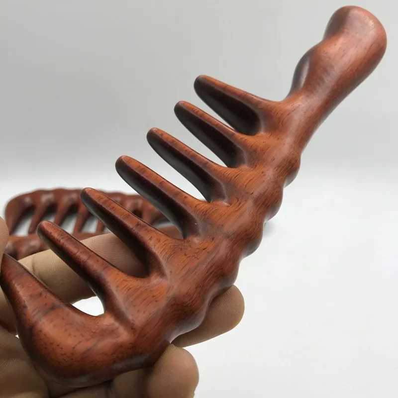 Wide toothed wooden comb for curly hair wooden comb for curly hair anti-static natural sandalwood comb W241112
