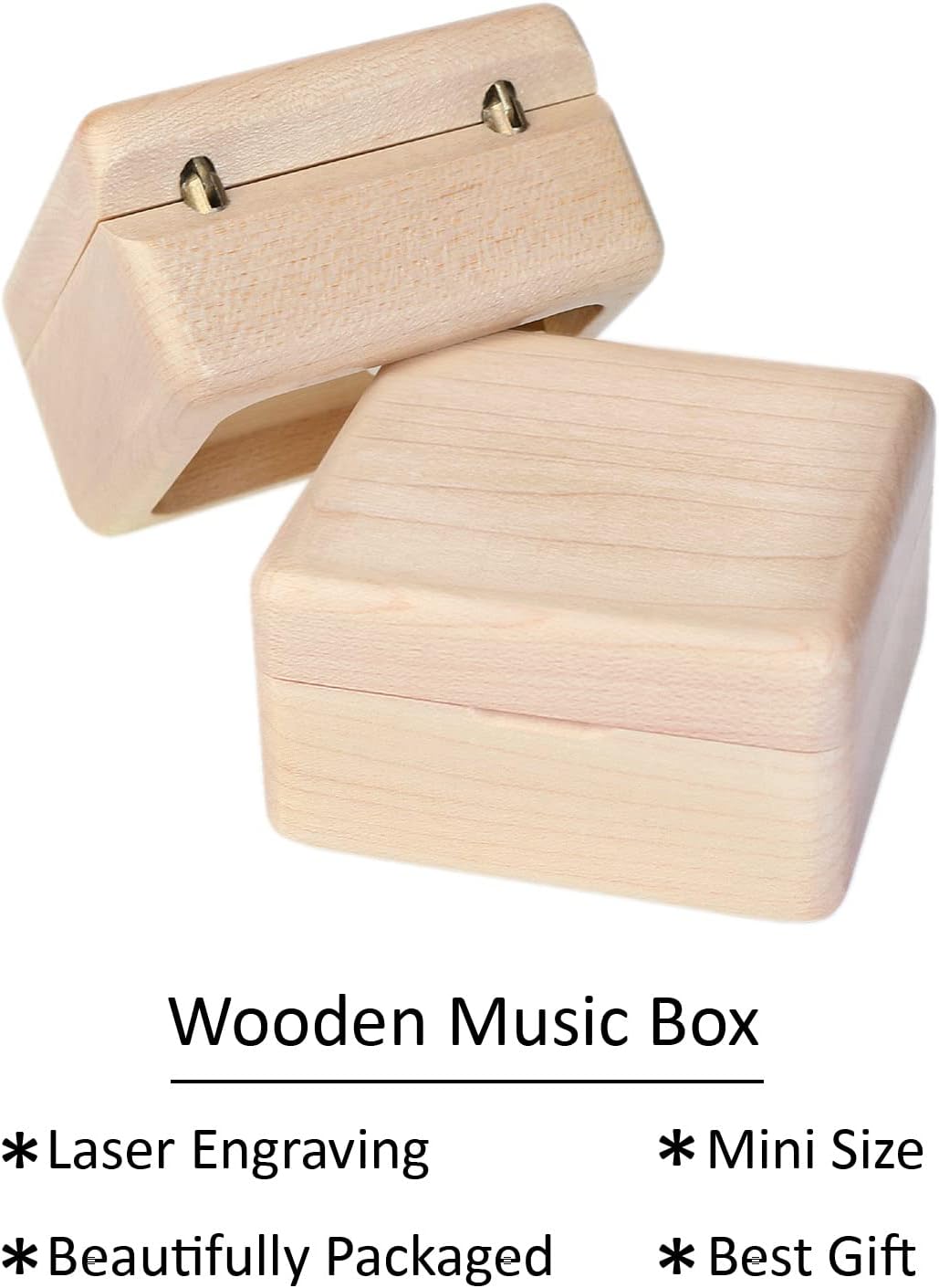 Coldplay Theme Music Box Solid Maple Wood, Yellow Finish | 2024 Birthday Gift dh911125171