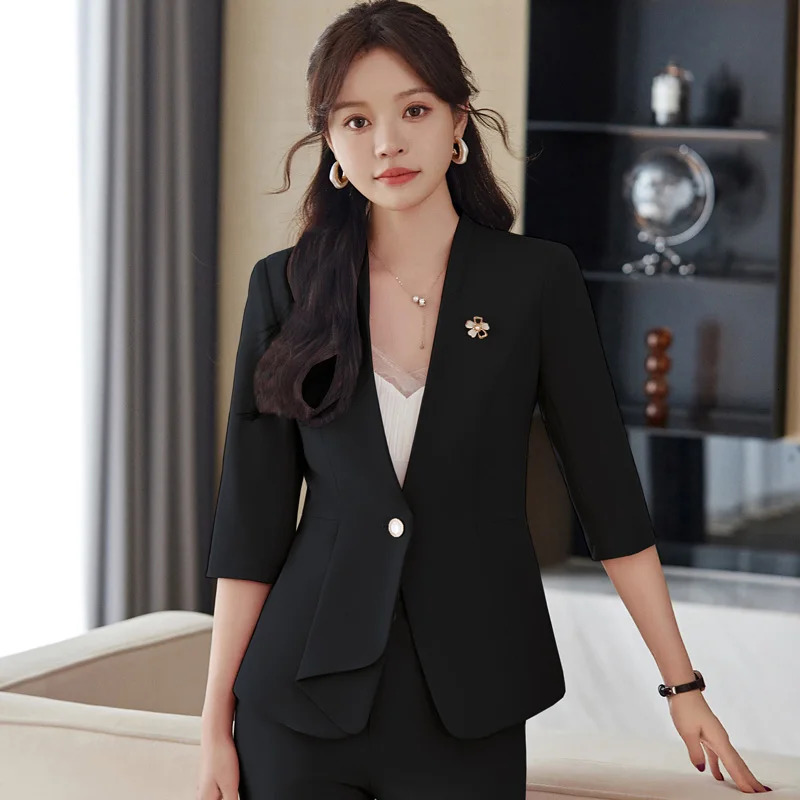 AIyssa mid sleeved womens jacket exquisite fashionable and elegant Spring and Summer 241111