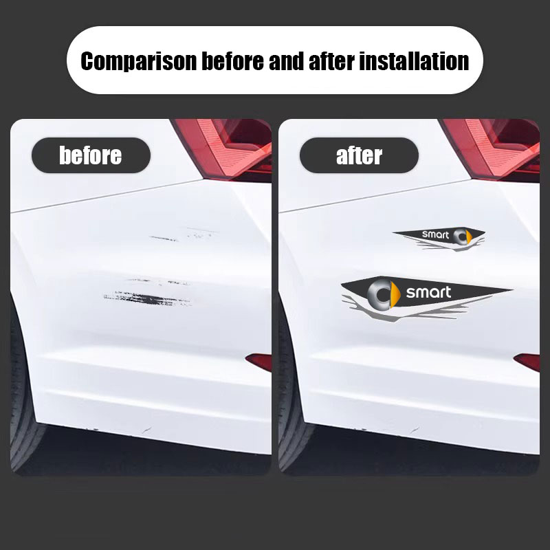 For smart series Smart 451 453 Fortwo Forfour Car cover scratches, waterproof and sunscreen front bumper stickers