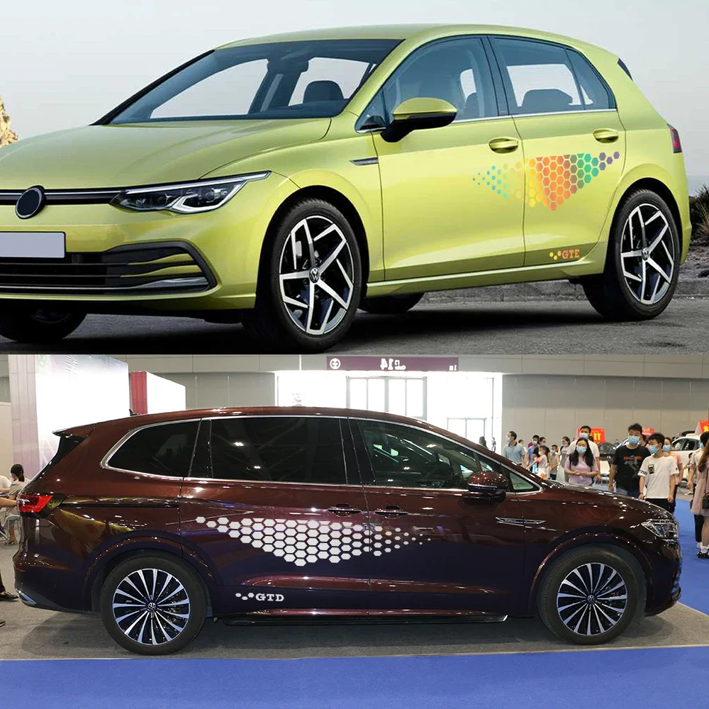 Car Door Side Stickers For Volkswagen VW Golf 4 5 6 7 TSI TCR GTD GTI MK4 MK5 MK3 MK2 MK7 Polo Auto Accessories Vinyl Decals