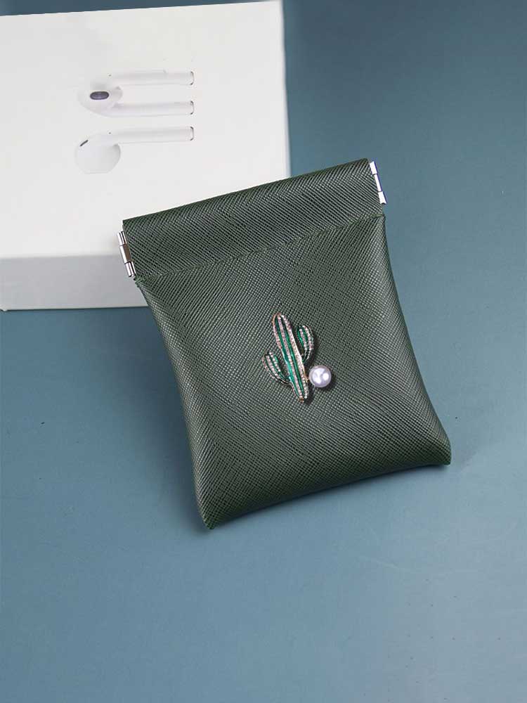 Soft PU Key Wallets - Simple & Short Hand Pouch Modernism Luminous Sphere Decor 4ab54