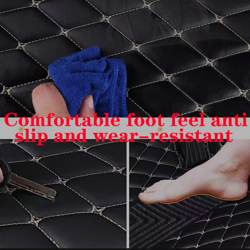 Floor Mats For Kia Seltos 2020~2022 Leather Mat Waterproof Rugs Carpet Anti Dirty Pad Interior Parts Car Accessories