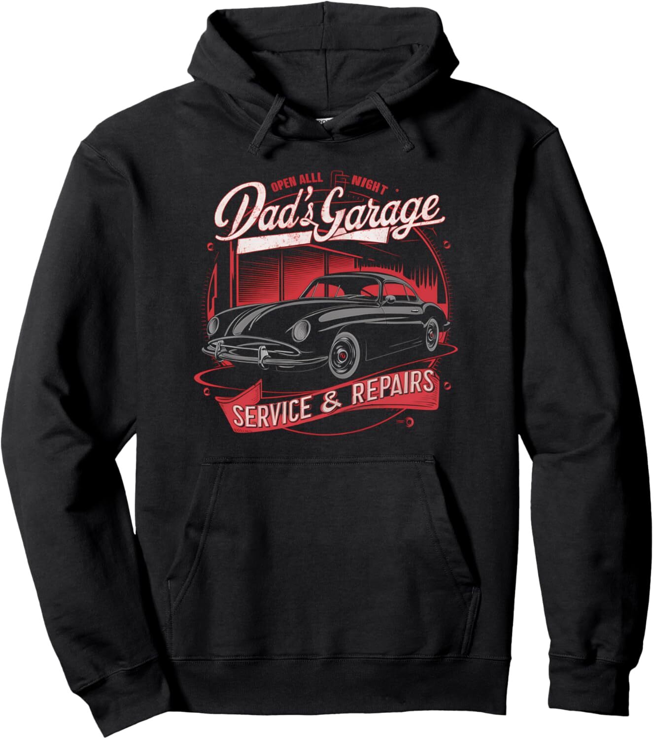 Hoodie for Mens Womens Dads Garage Service Repair Car Mechanic Dad Fathers Day Pullover Hoodie Graphic Hoodies sweatshirt