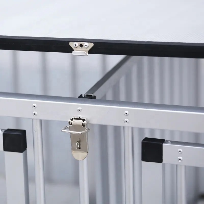 Wholesale dog kennel Aluminum Dog Trolley pet show trolley Portable Pet Stroller Dog Show Cage