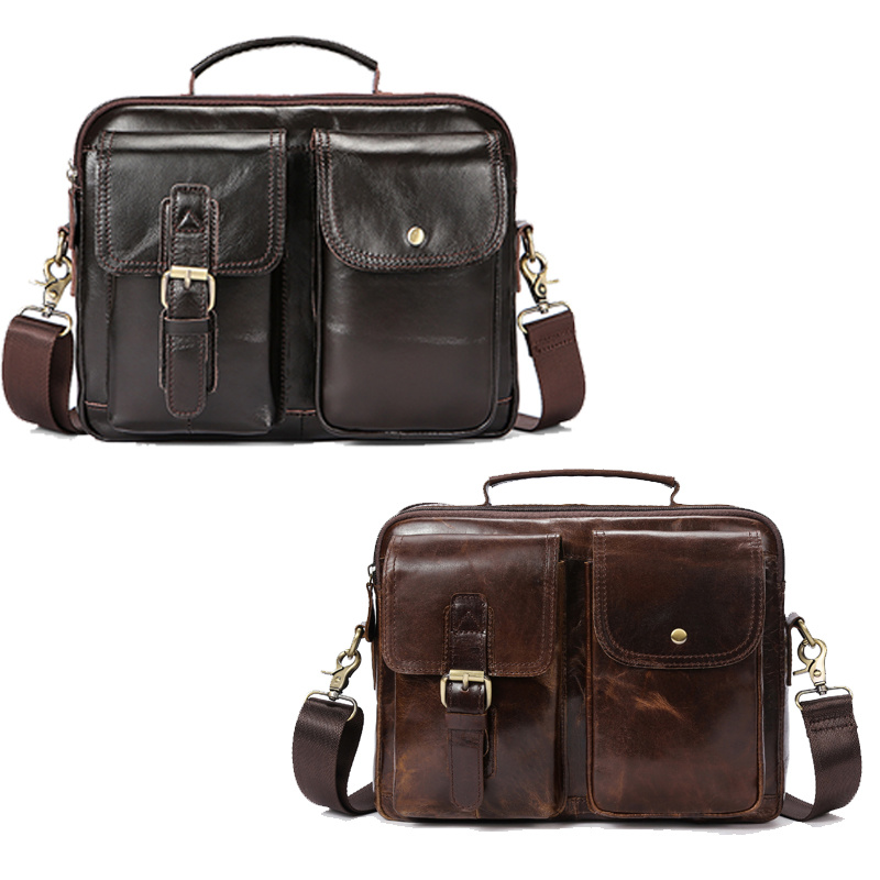 shoulder bag Men's for men totes Hasp Top-handle Vintage male 's genuine leather crossbody s Hand 8114 5874c