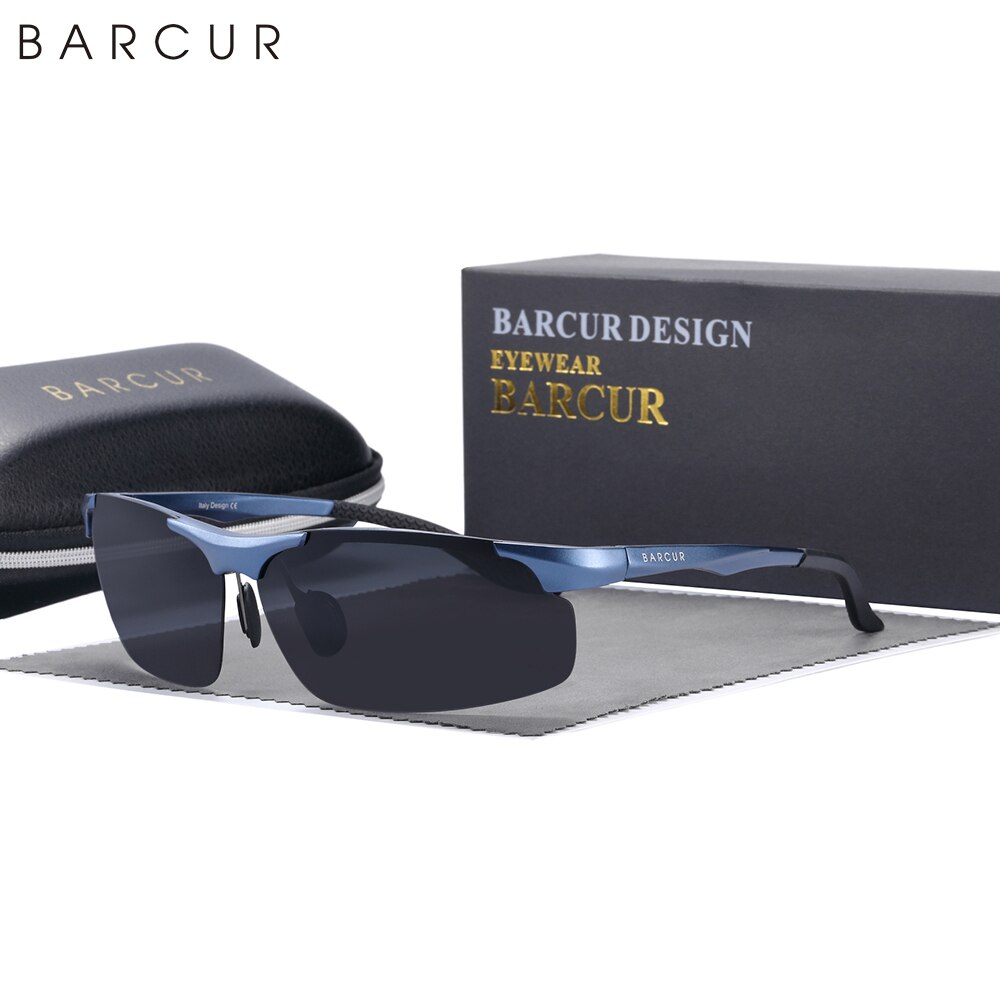 BARCUR Aluminium Magnesium Frame Brand Designer Sunglasses Frame Men Photochromic Rectangle Ultralight Eye Sport Eyewear f7a15