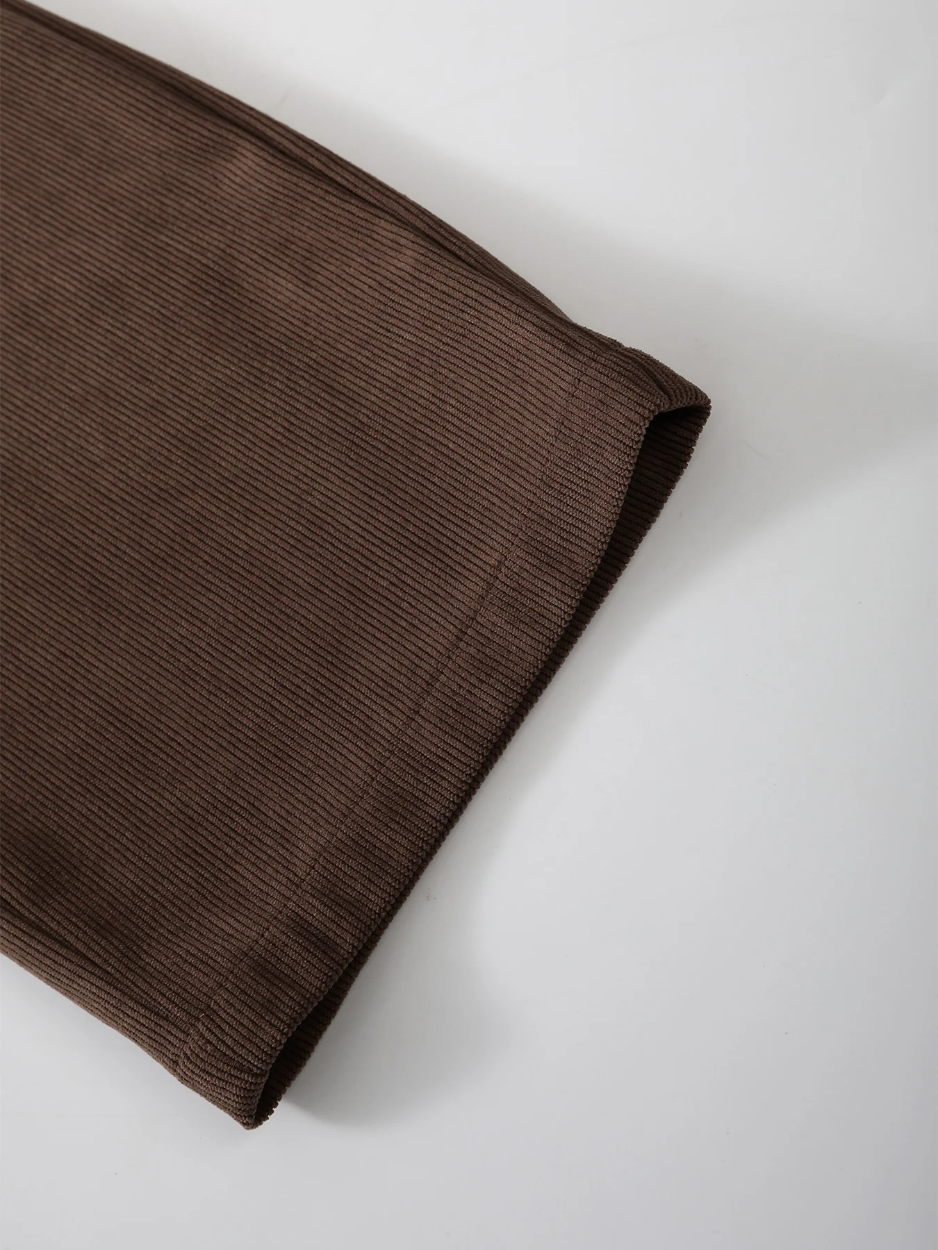 Mens Casual Regular Fit Full Length Drawstring Corduroy Pants Long Trouser with Character Cloth Label For Fall and Spring 241112