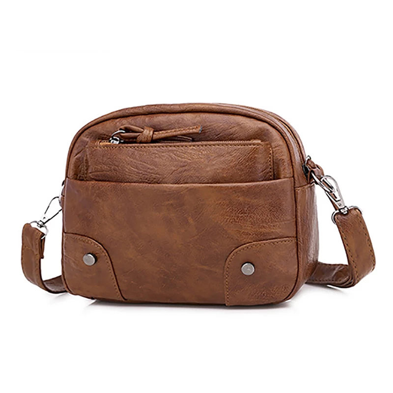 Vintage Simple Women Shoulder Bags Small Handbag Crossbody Phone Purse Pack Soft PU Leather Falp Messenger Bags e3489