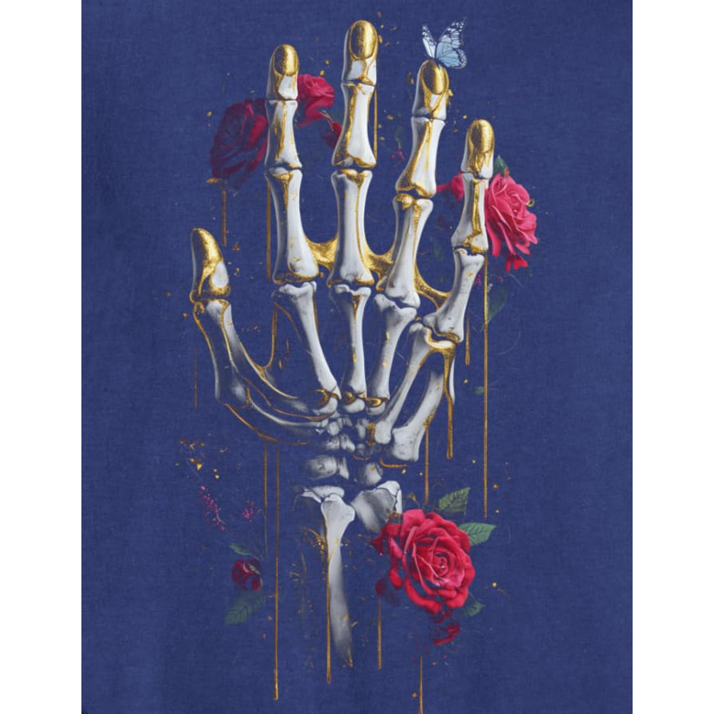 Long Sleeve Shirts for Men sweatshirt Skeleton Hand Roses Dripping Art Graphic Tees Sweatshirt T shirt Tee Streetwear Casual tops clothes
