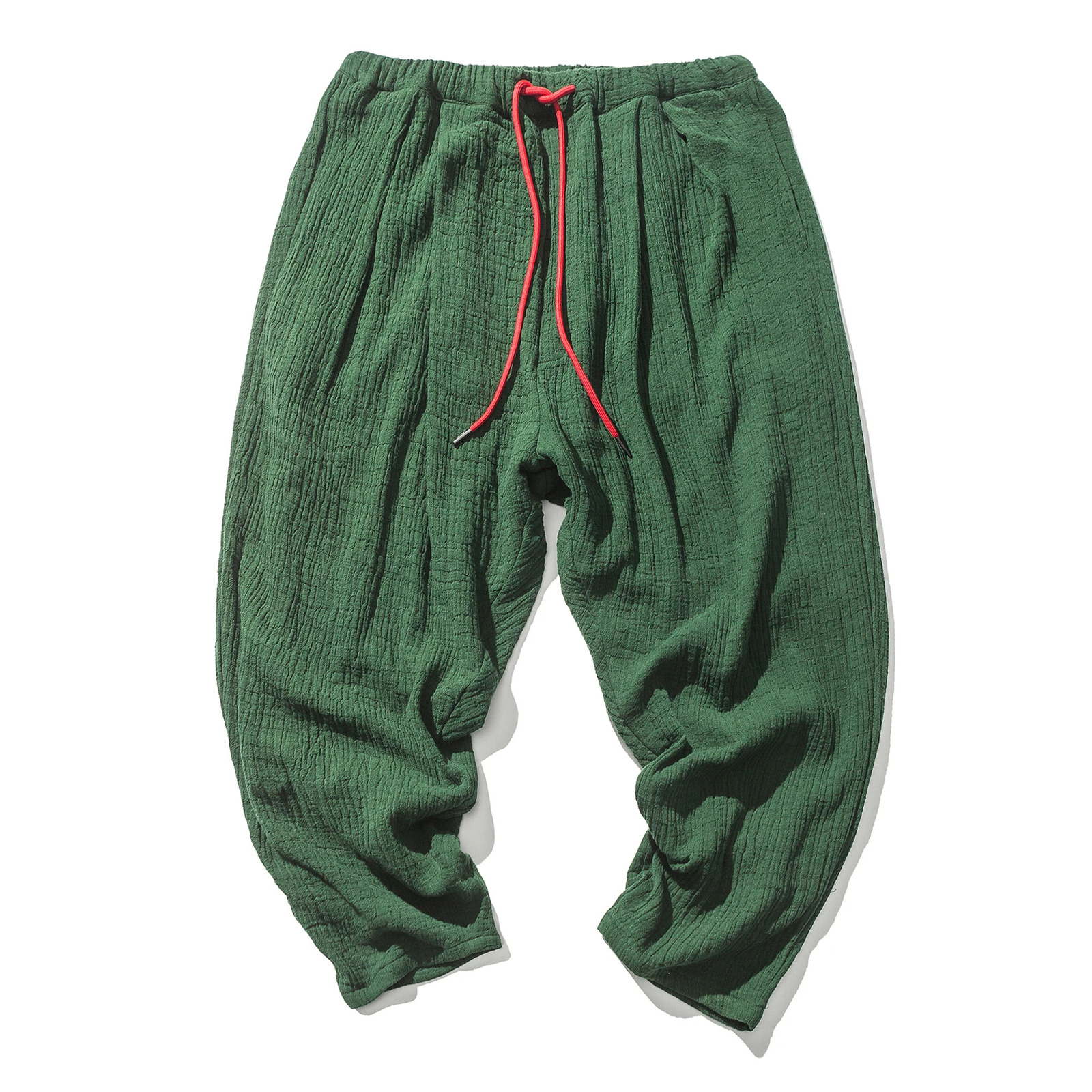 est Men Casual Sweatpants Chinese Style Fashion Harem Pants Cotton Linen Solid Jogger Mens Trousers ABZ122 241112