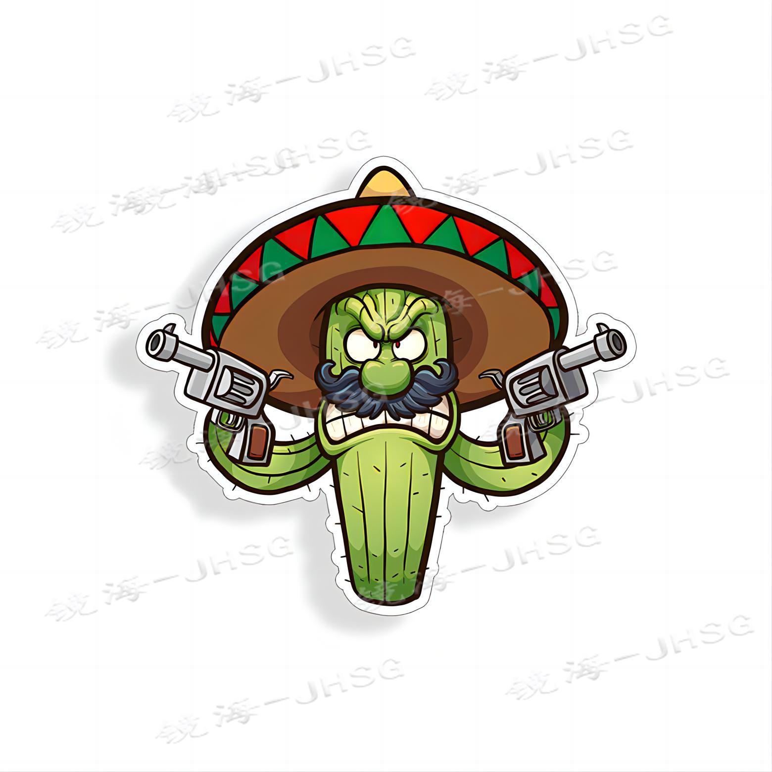 Angry Rocket Halloween Joker Fun Car Decals - Waterproof and Sunscreen PVC