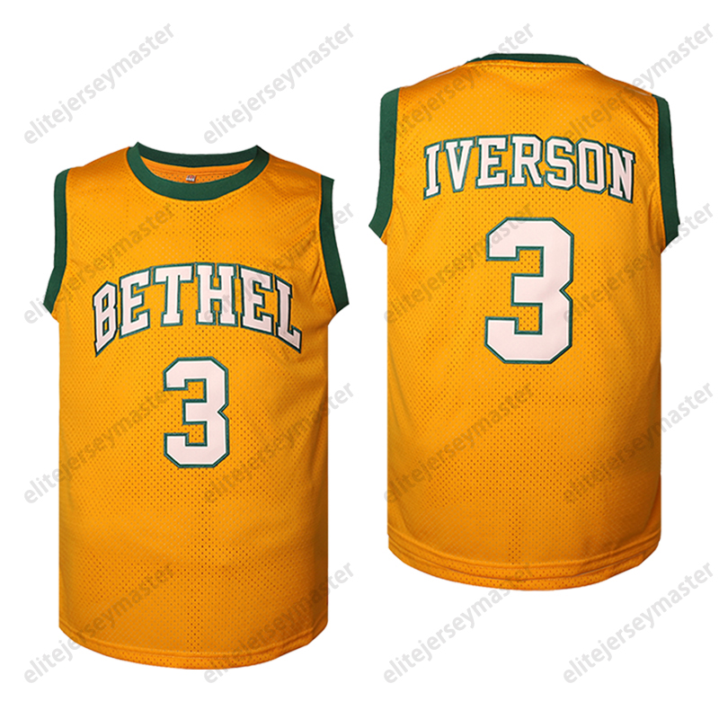 3 Iverson Basketball Jerseys Double Stitched Personalized Name Number comfortable and breathable sports basketball tops
