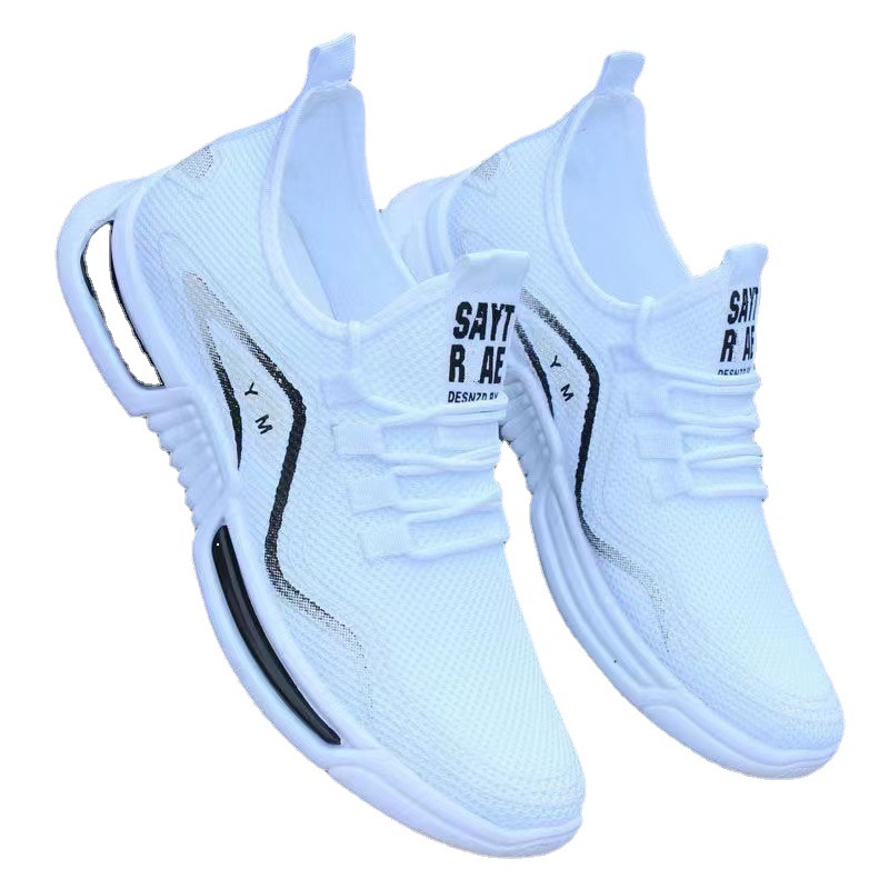 2024Summer Soft Bottom Casual Shoes Hundred Trendy Breathable Mesh Sports Running Shoes Men's single Shoes Mens Tennis