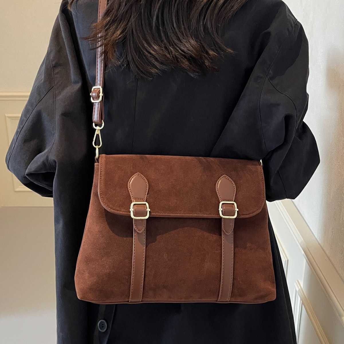 Matte Handbag Autumn And Winter New Korean Version Backpack Large Capacity Single Shoulder Crossbody Messenger Bag
