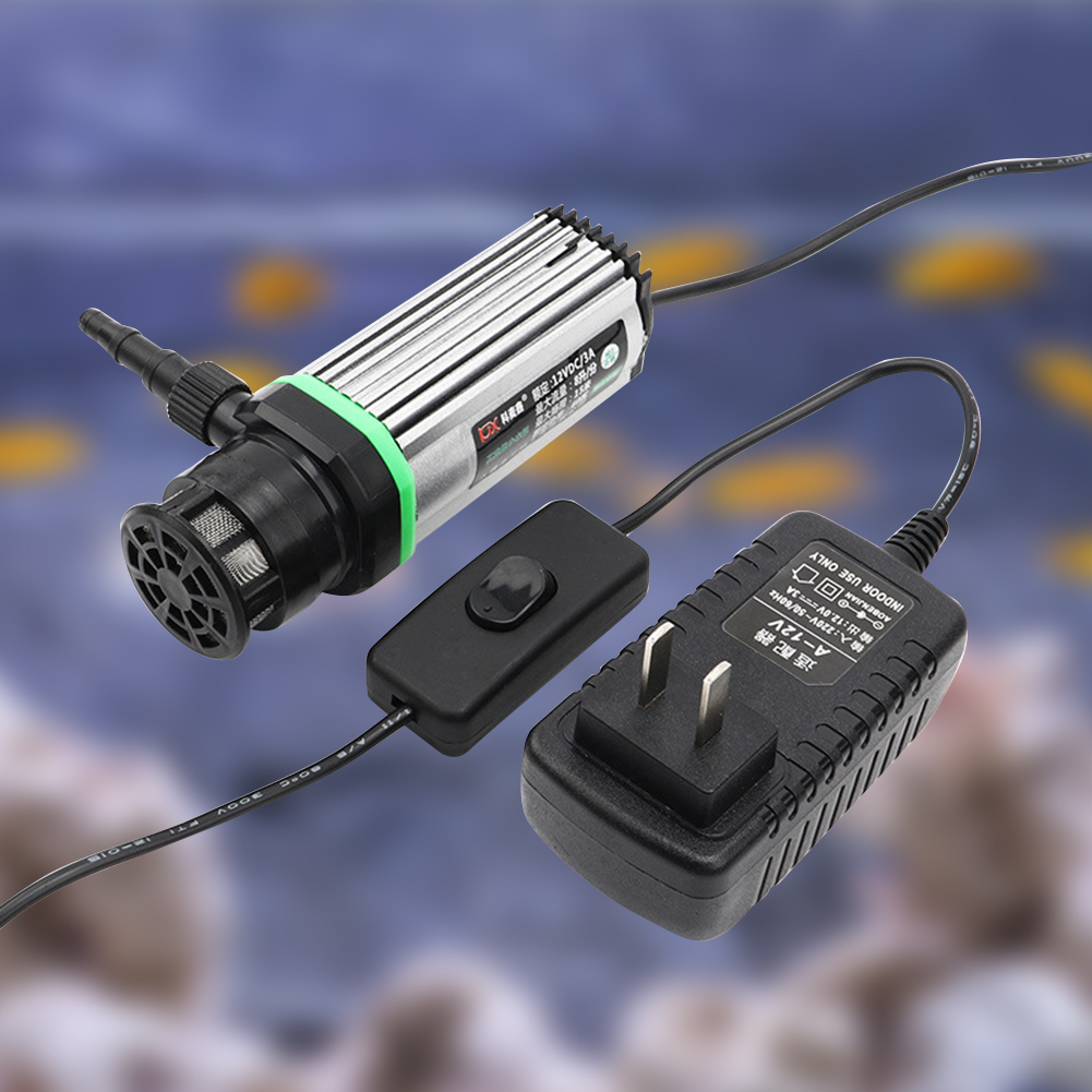 DC 12V Small Water Pump Ultra-quiet Water Change Pump Water Flow Speed Adjustable for Slotting/Cutting/Water Drilling Machine